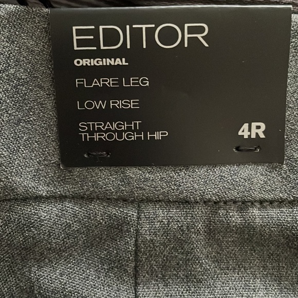 NWT Express 4R Editor Original Flare Leg Low Rise Gray Pants - Picture 9 of 9